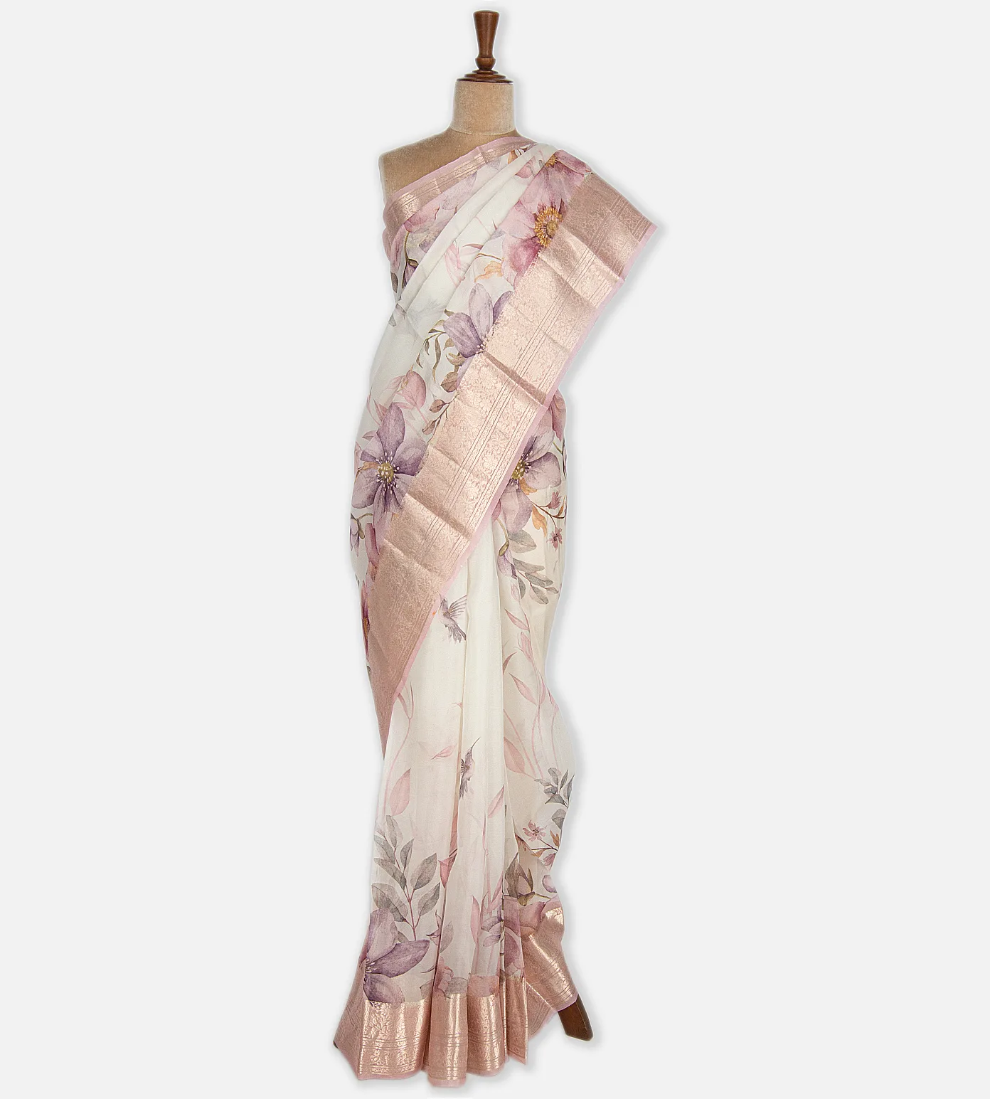 Off-White Organza Saree2