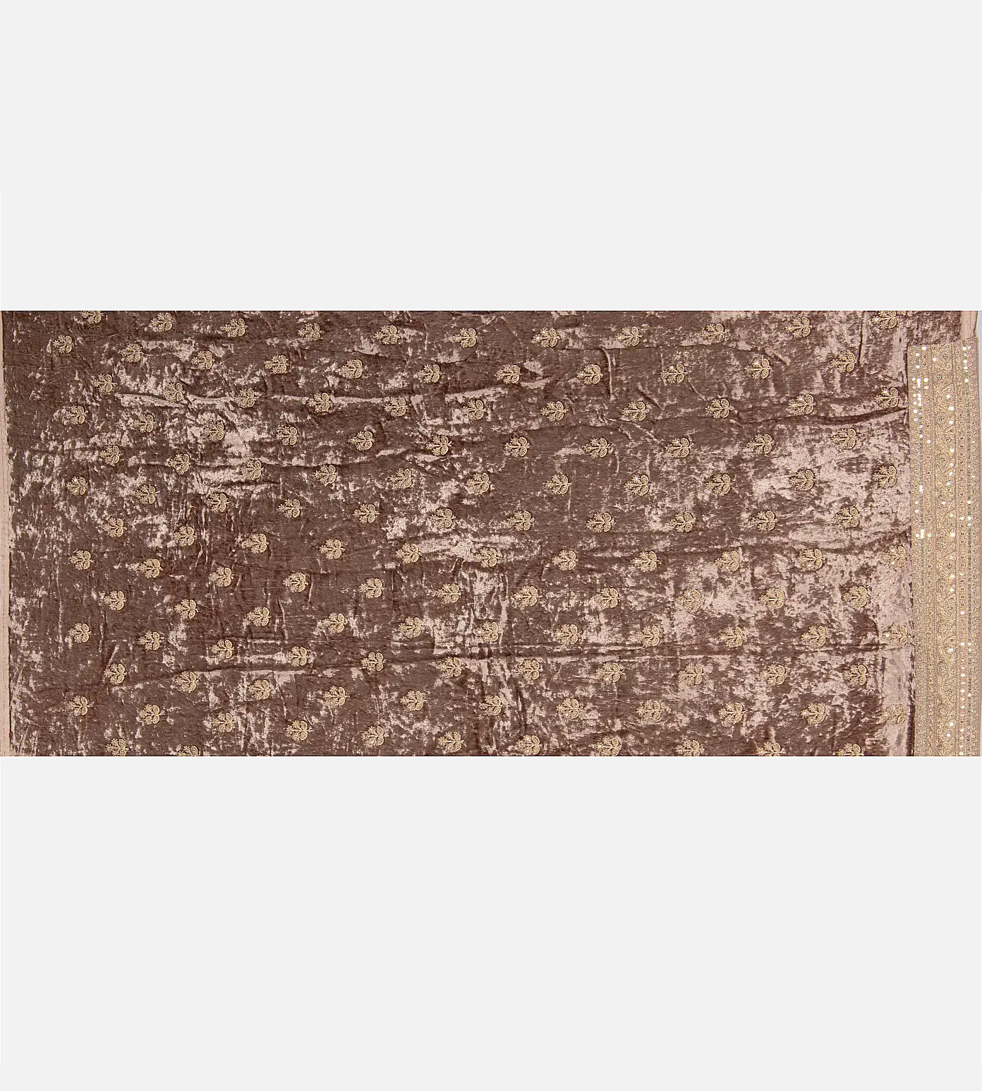 Rose gold Organza Saree4