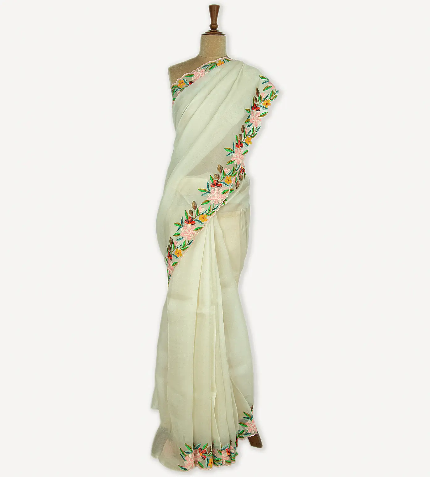 Off-White Organza Saree2