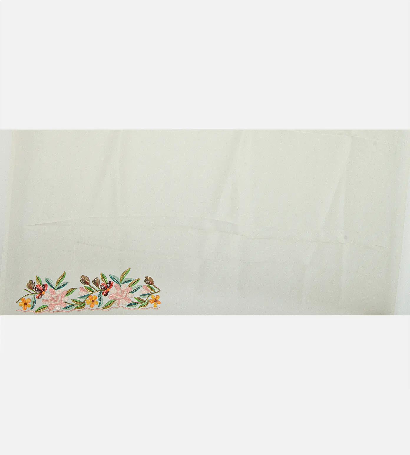 Off-White Organza Saree4