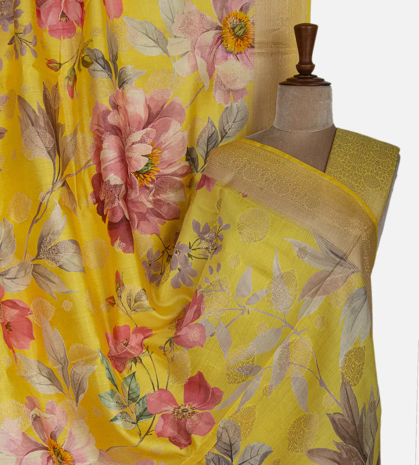 Yellow Chaniya Silk Saree1