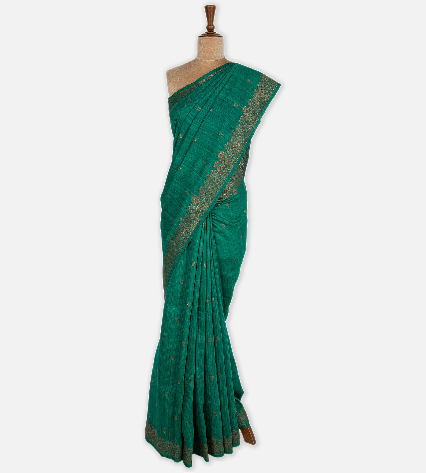 Sea Green Banarasi Tussar Saree2