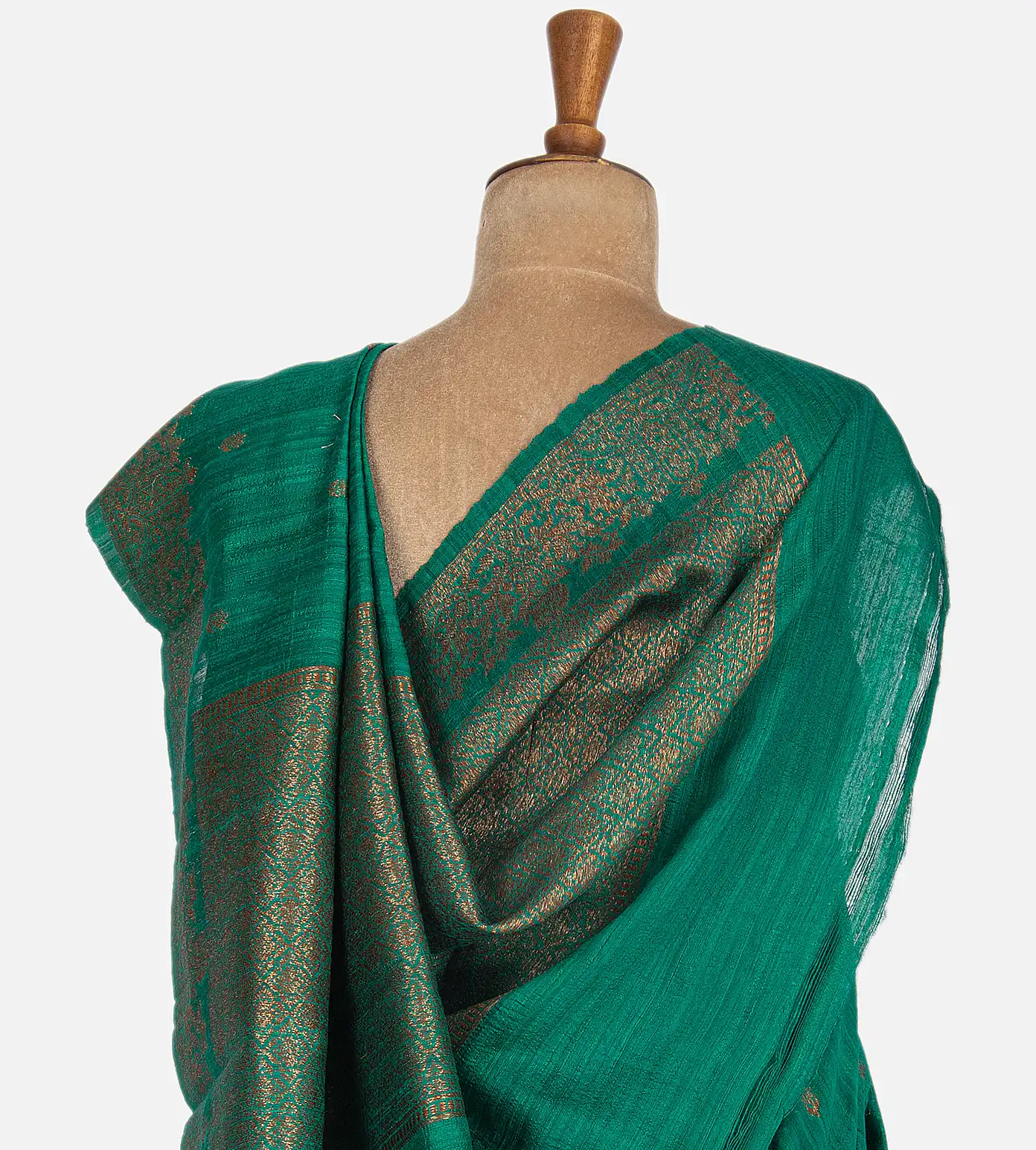 Sea Green Banarasi Tussar Saree3
