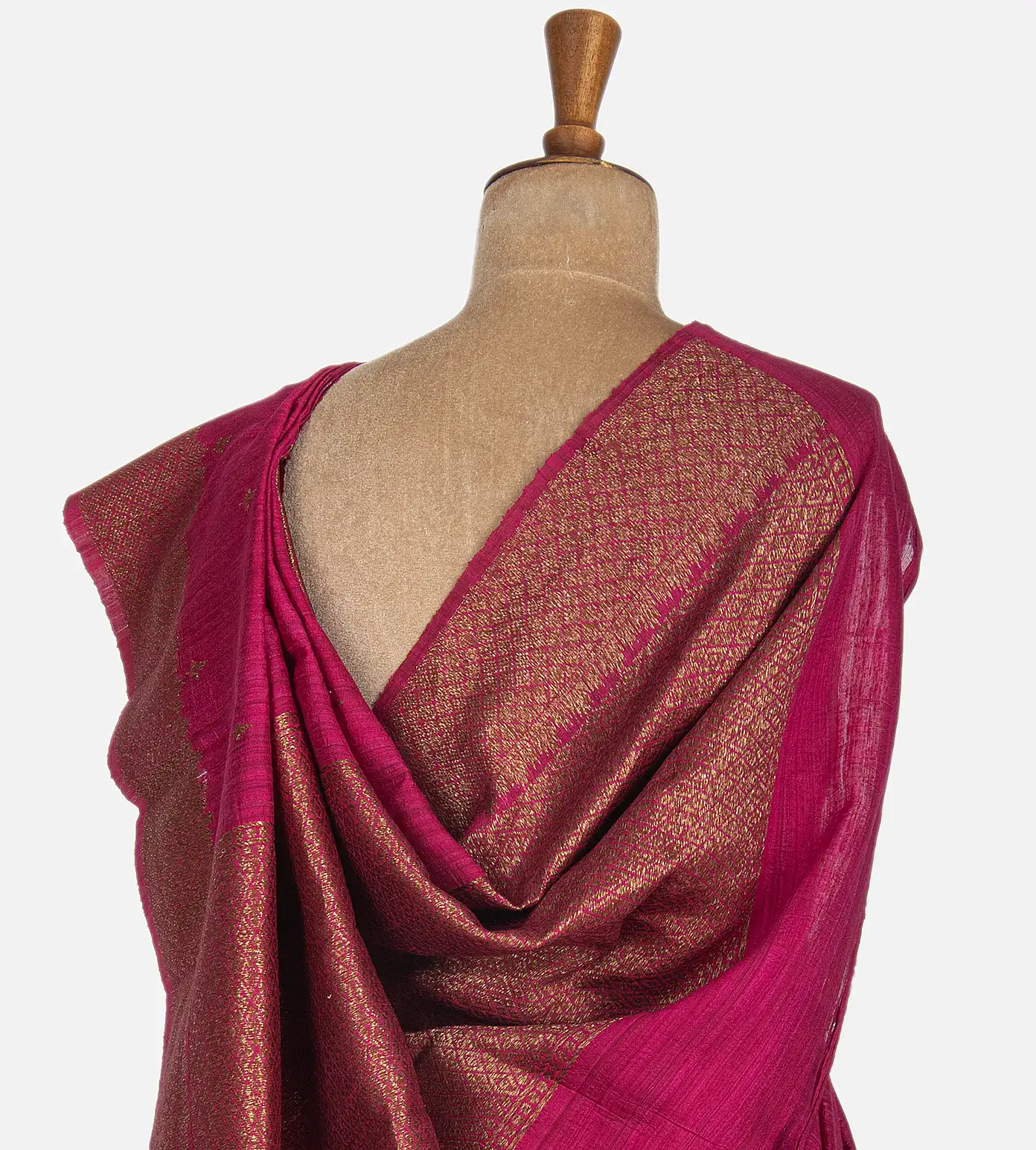 Pink Banarasi Tussar Saree3