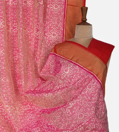 Pink Ikkat Silk Saree1