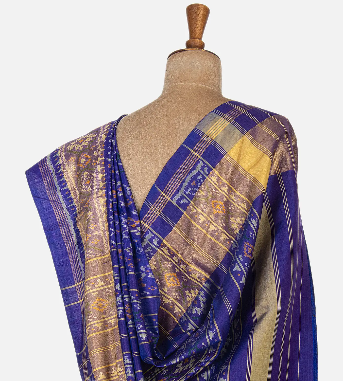 Blue Patola Silk Saree3