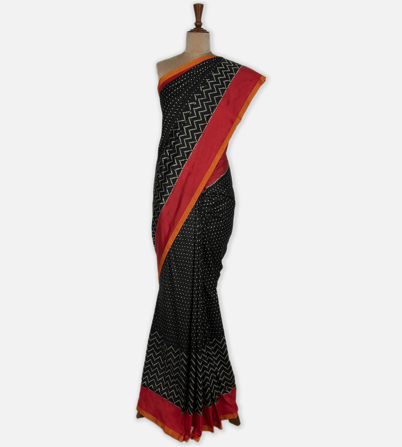 Black Ikkat Silk Saree2