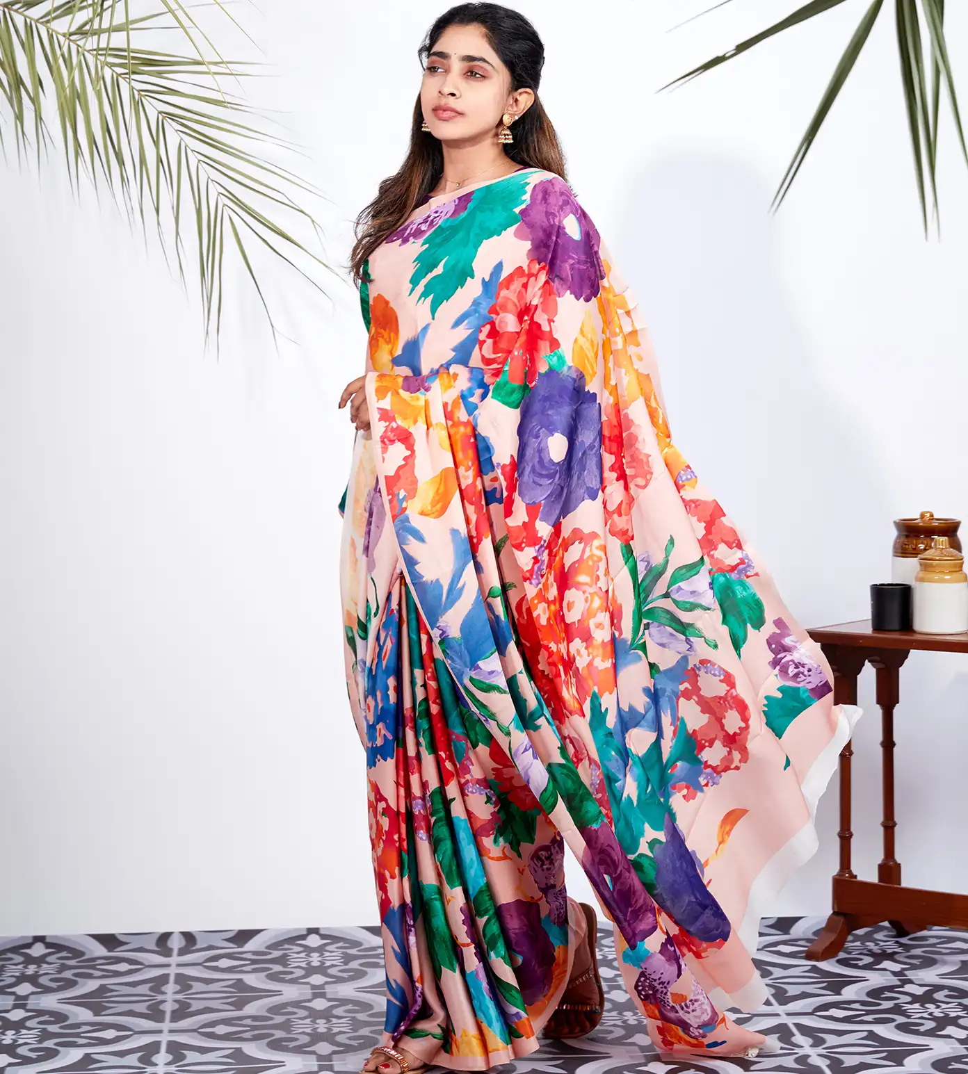 light-pink-satin-saree-b1045299-b