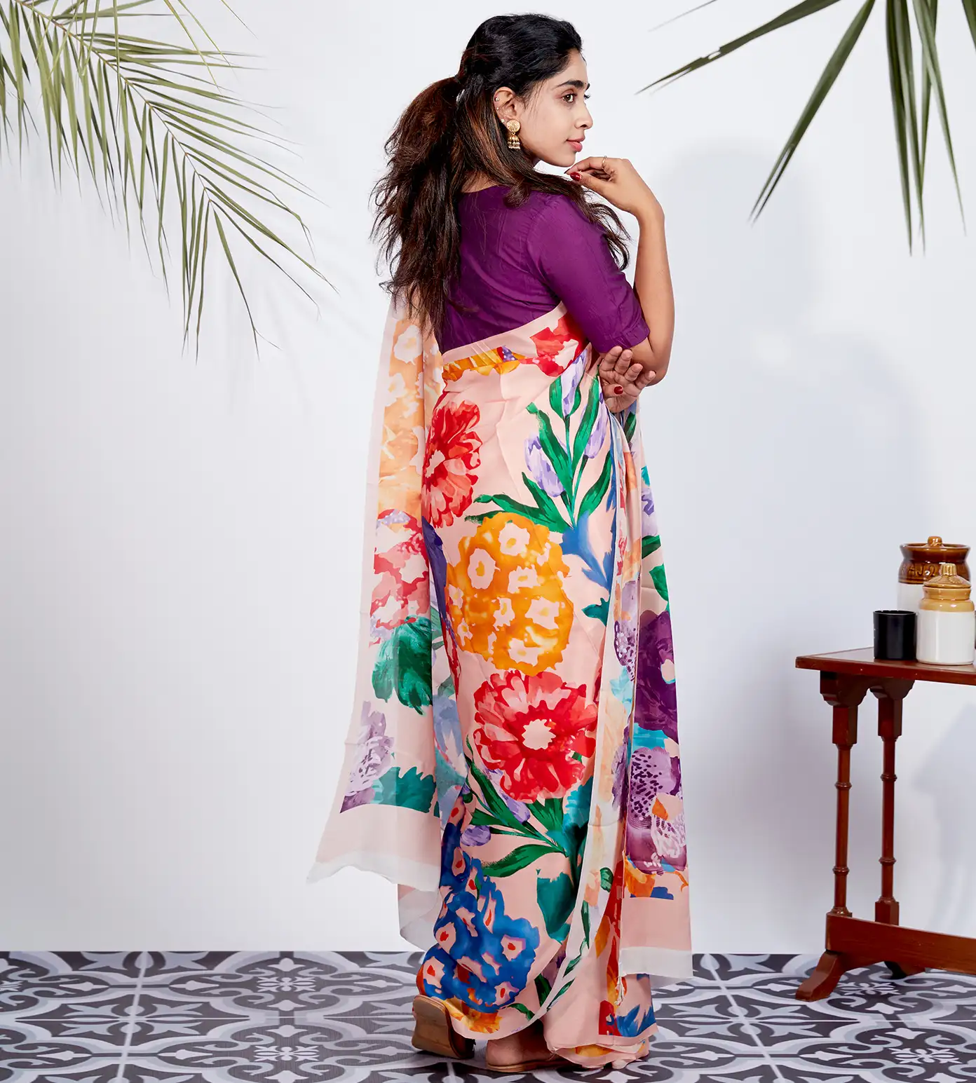 light-pink-satin-saree-b1045299-c