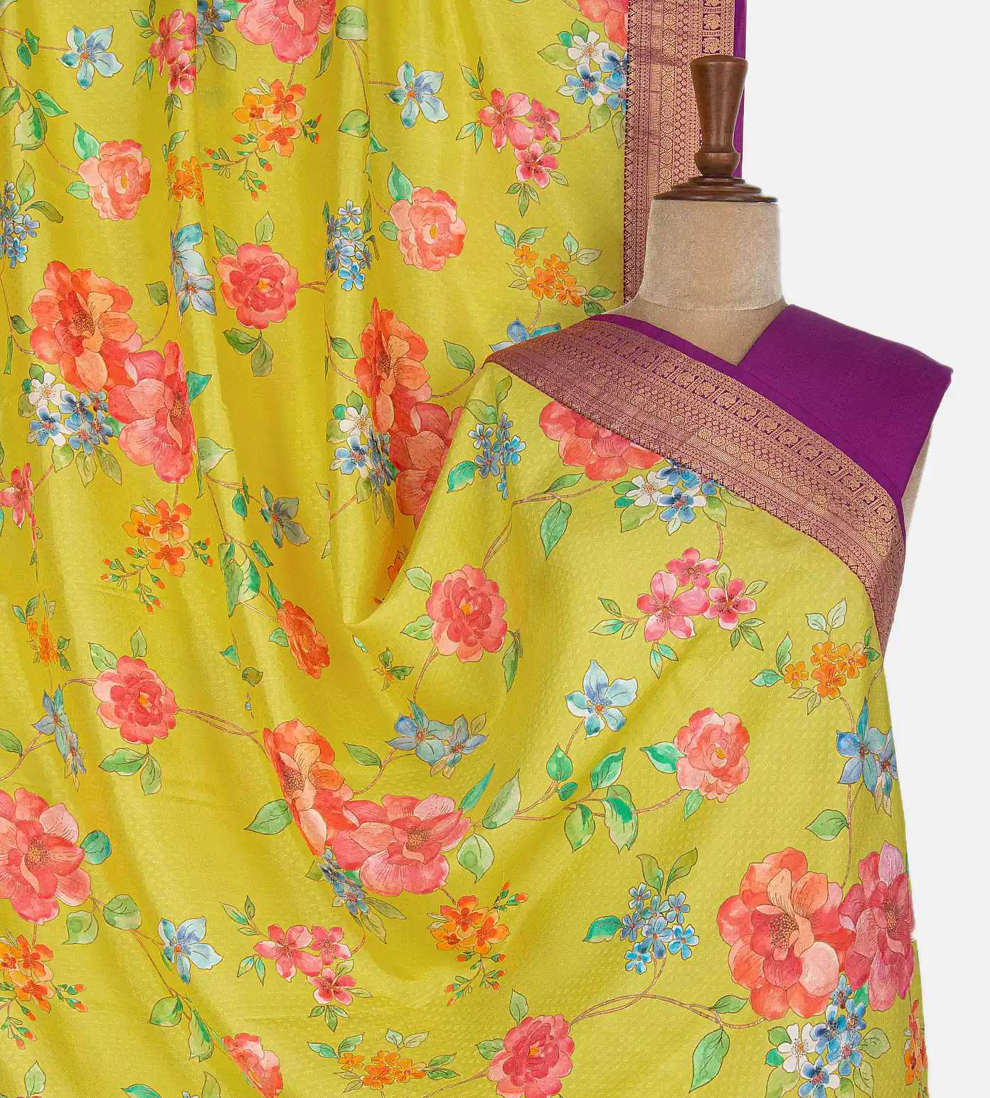 Yellow Soft Silk Saree1