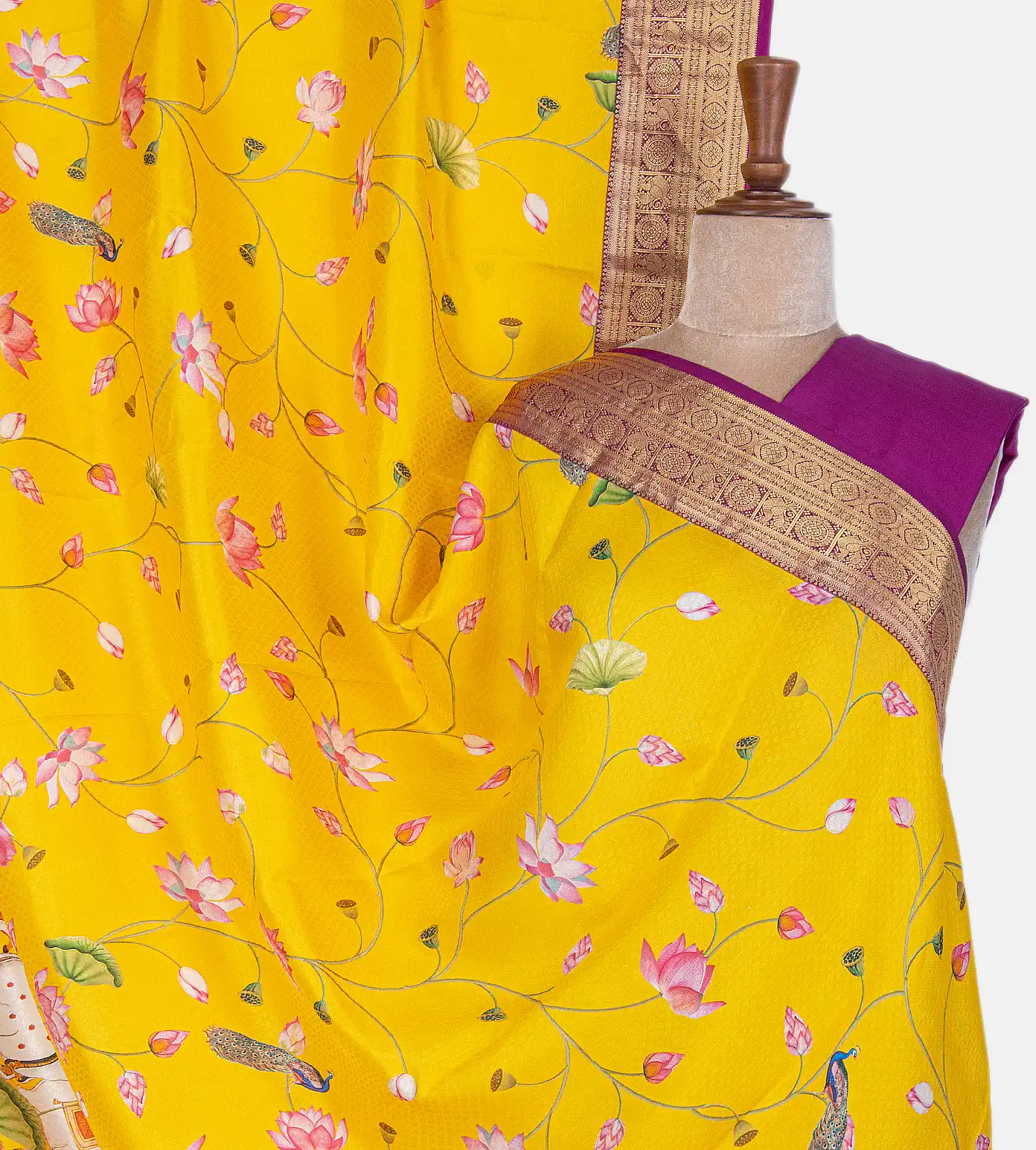 Yellow Soft Silk Saree1