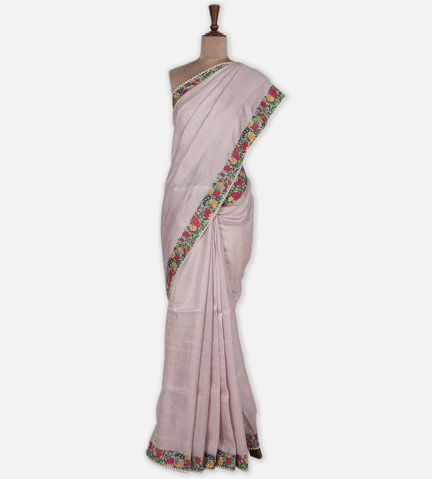 Pastel Pink Tussar Saree2