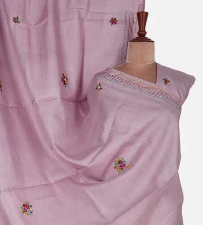 Lavender Tussar Embroidery Saree1