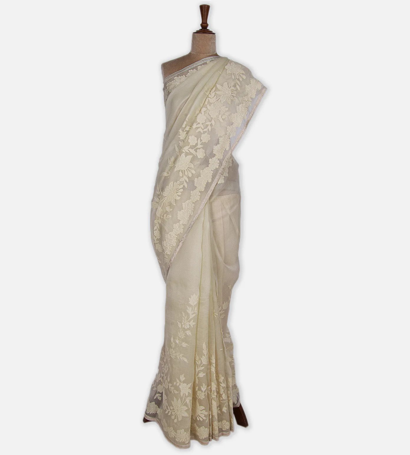 Off-White Organza Saree2