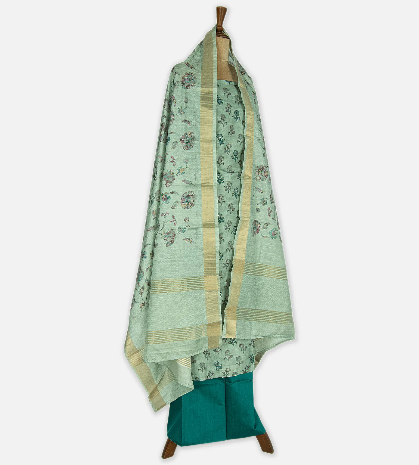 Greenish Grey Mixed Cotton Salwar3