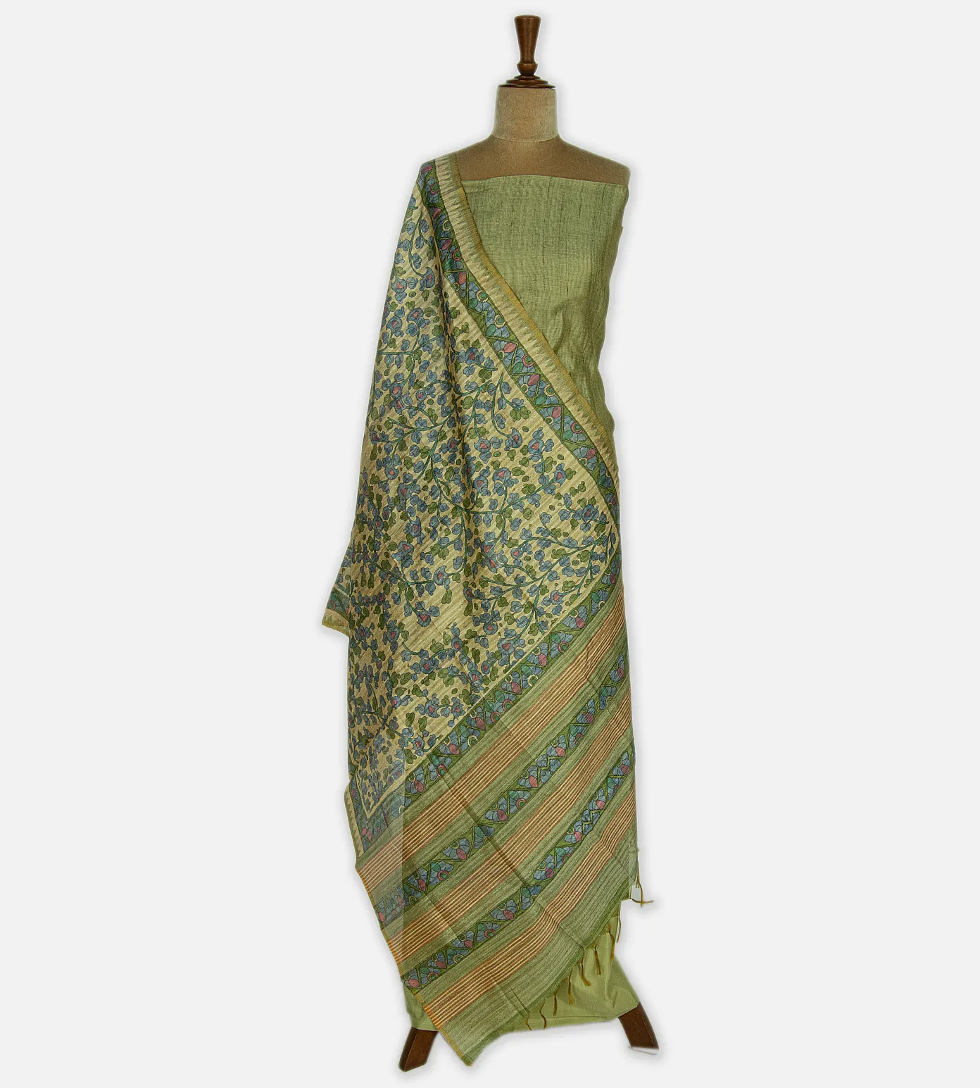 Olive Green Mixed Cotton Salwar2