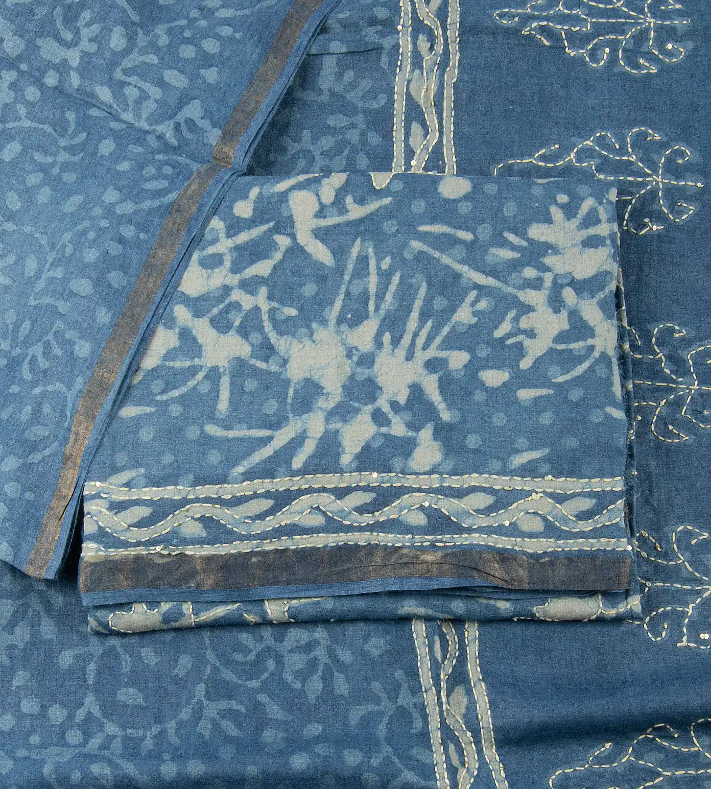 Blue Tussar Salwar1