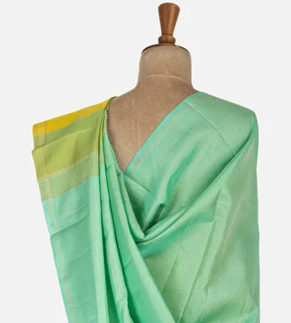 Light Green and Yellow Kanchipuram  Silk Saree3