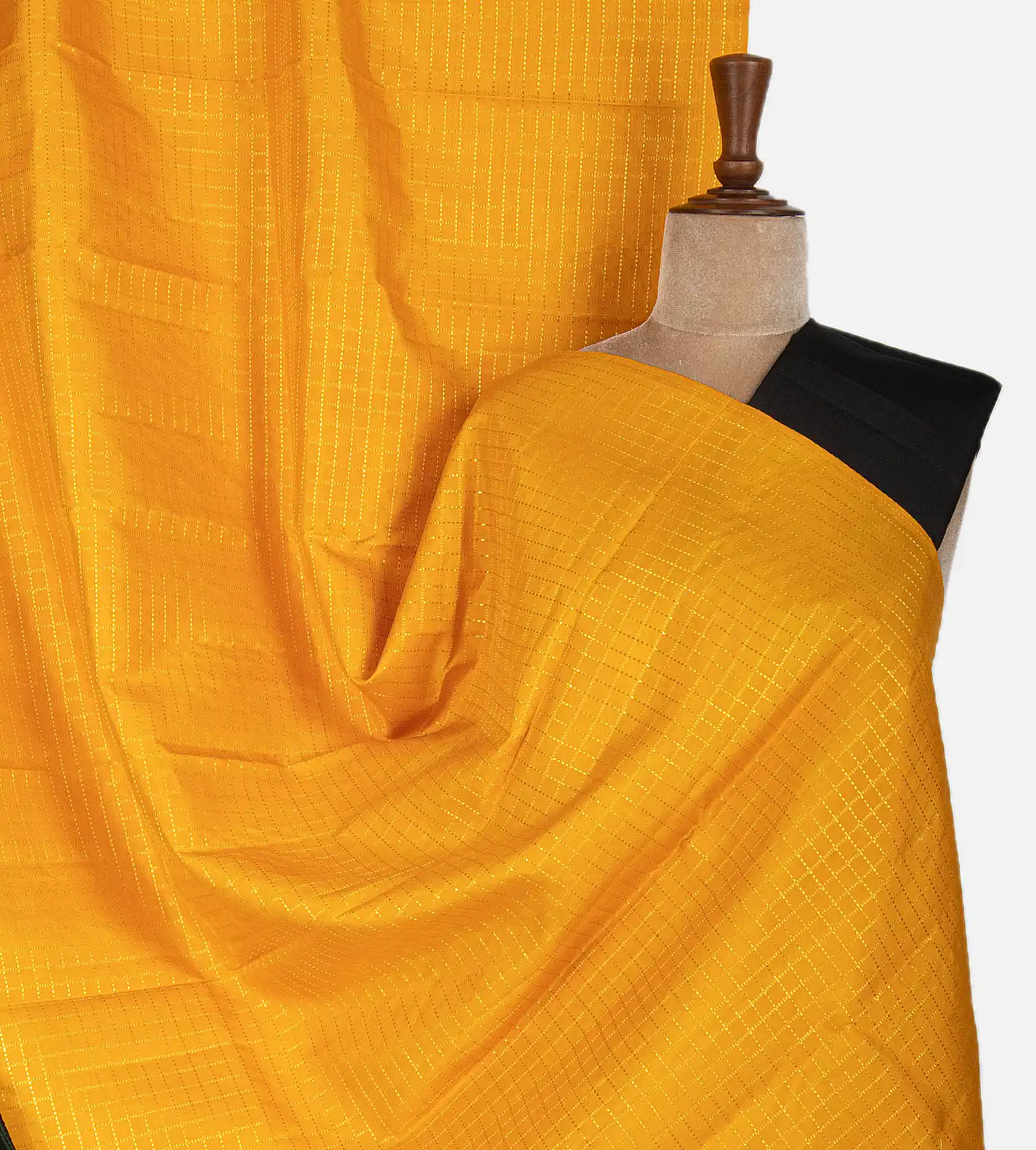 Yellow Kanchipuram Silk Saree1