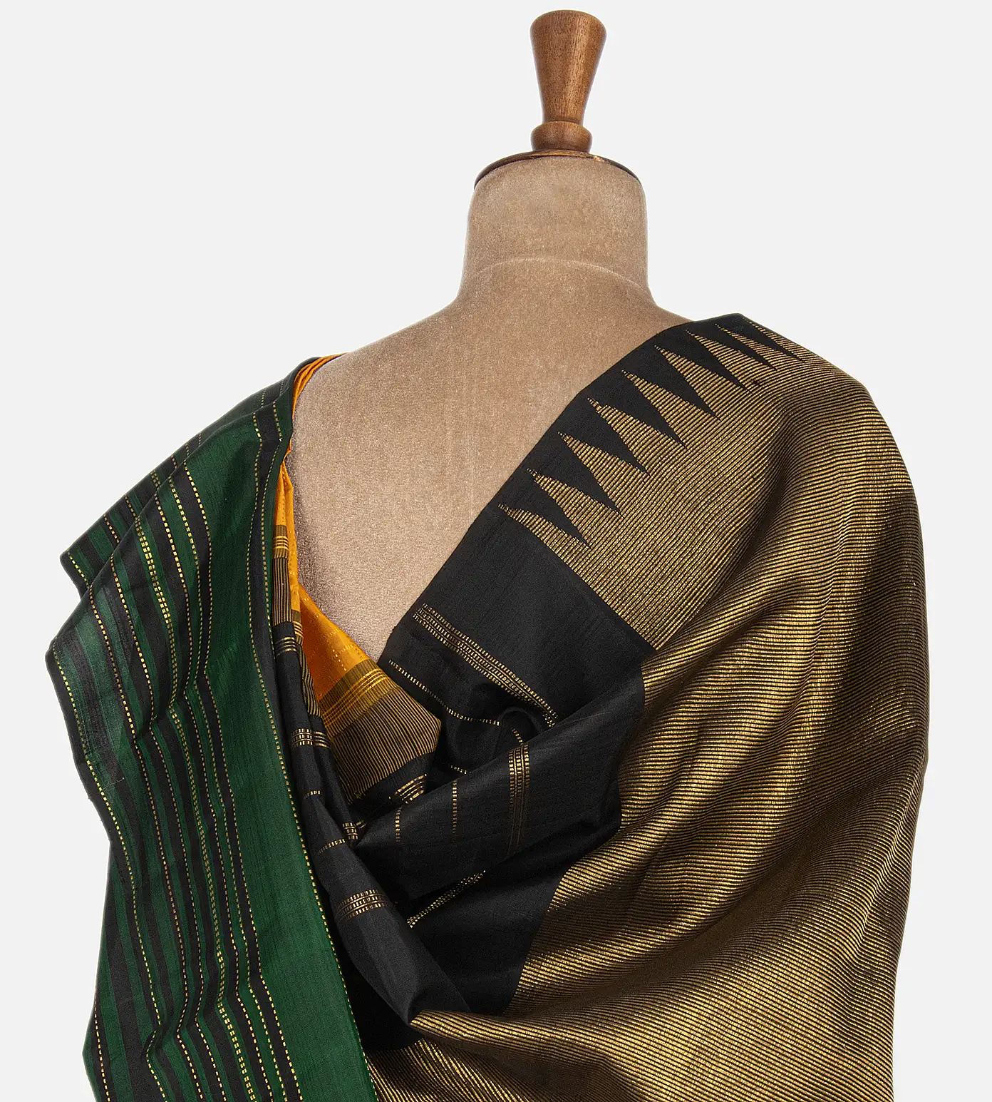 Yellow Kanchipuram Silk Saree3