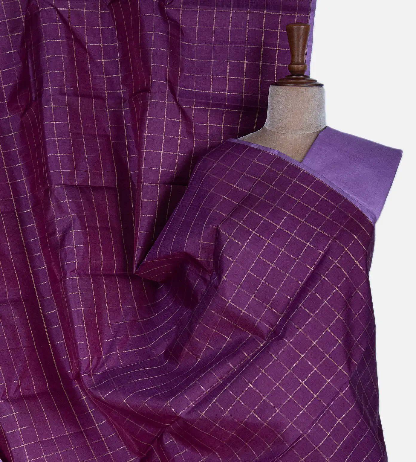 Purple Kanchipuram Silk Saree1
