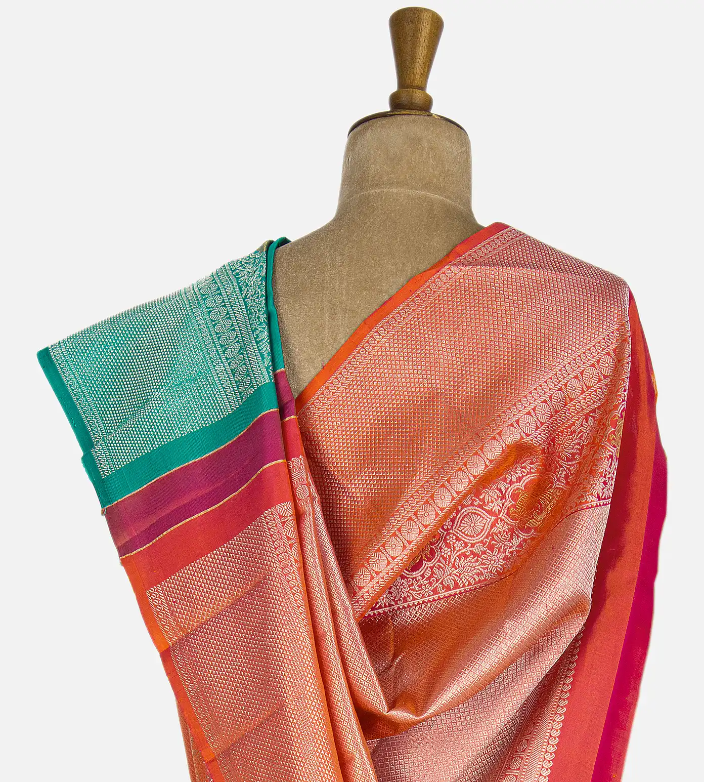 Sea Green Kanchipuram Silk Saree3