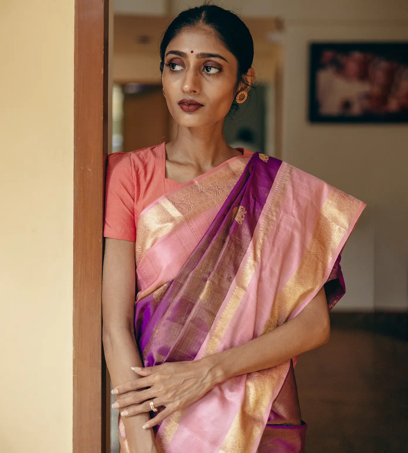Purple Kanchipuram Silk Saree2