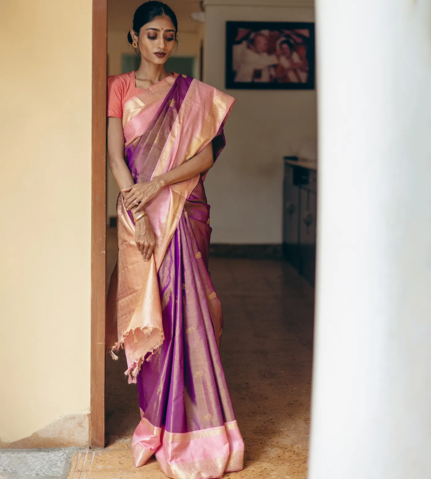 Purple Kanchipuram Silk Saree3
