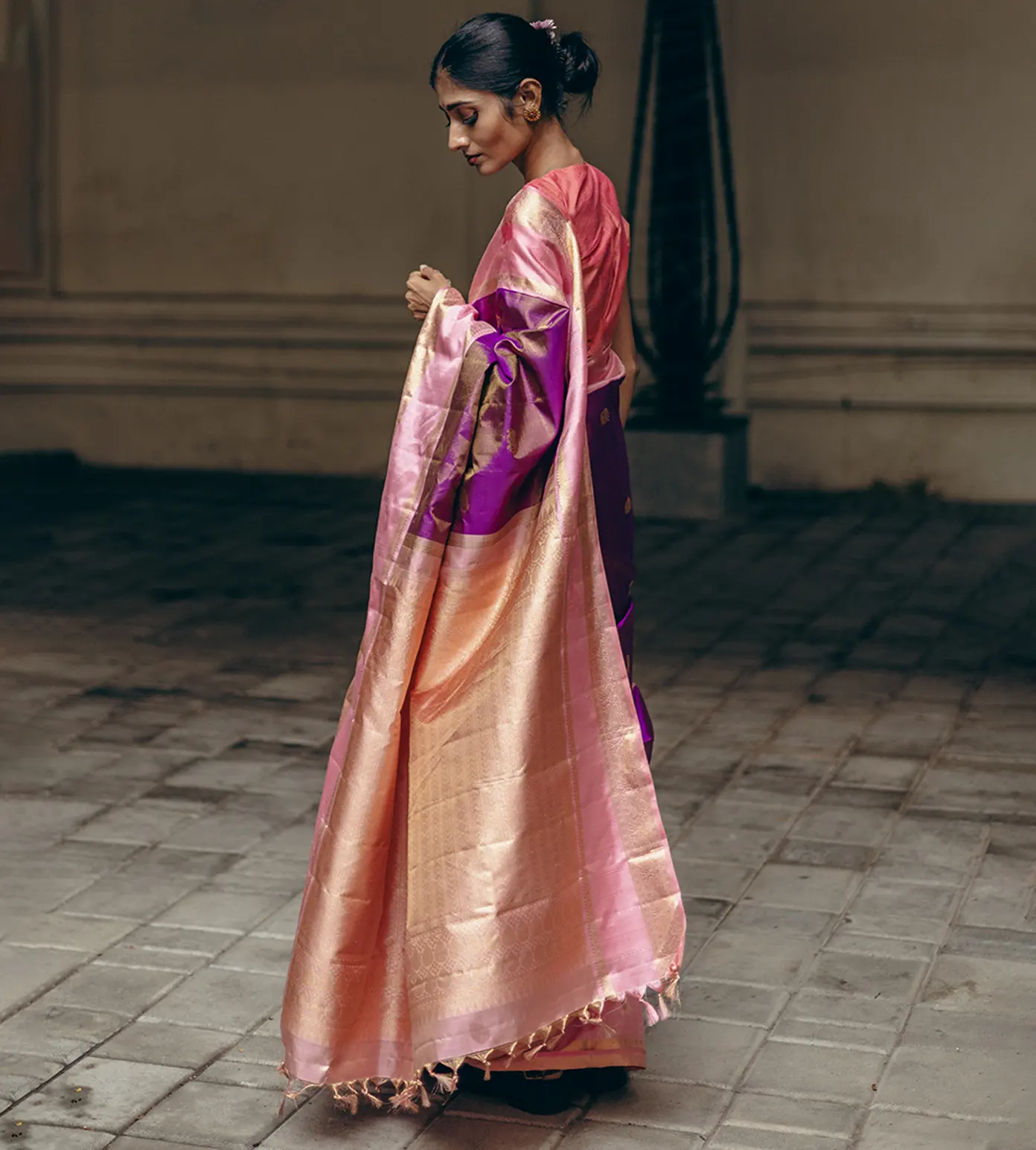 Purple Kanchipuram Silk Saree5