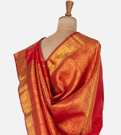 Red Kanchipuram Silk Saree3