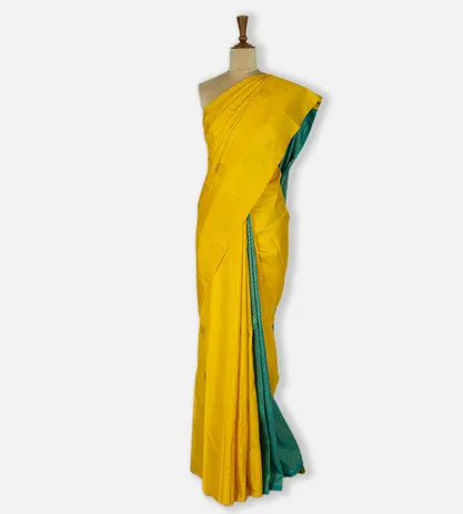 Yellow Kanchipuram Silk Saree2