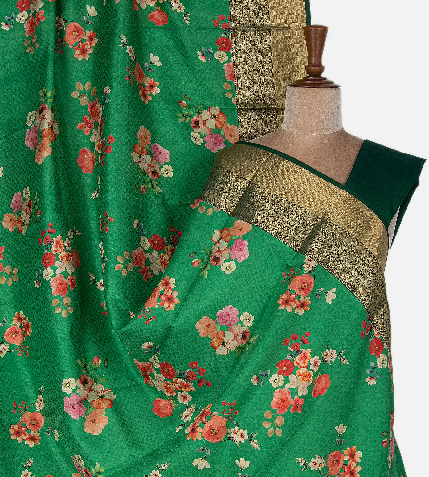 Green Soft Silk Saree1