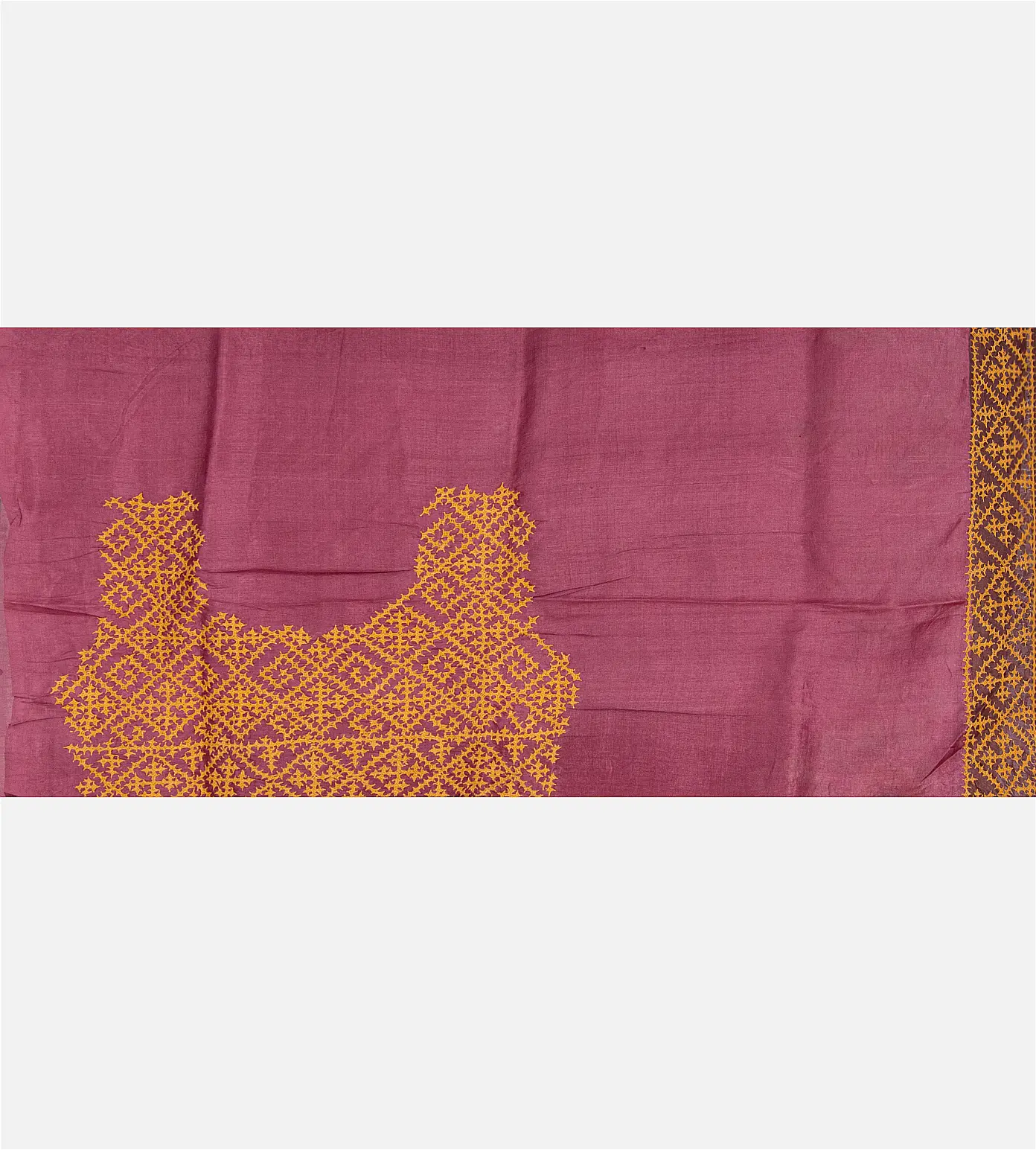 Pink Tussar Kalamkari Saree4