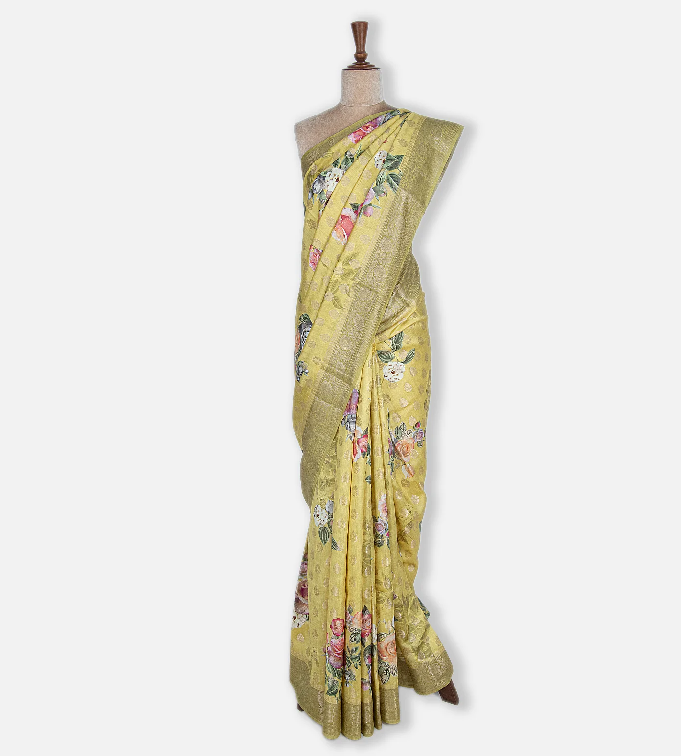 Yellow Chaniya Silk Saree2