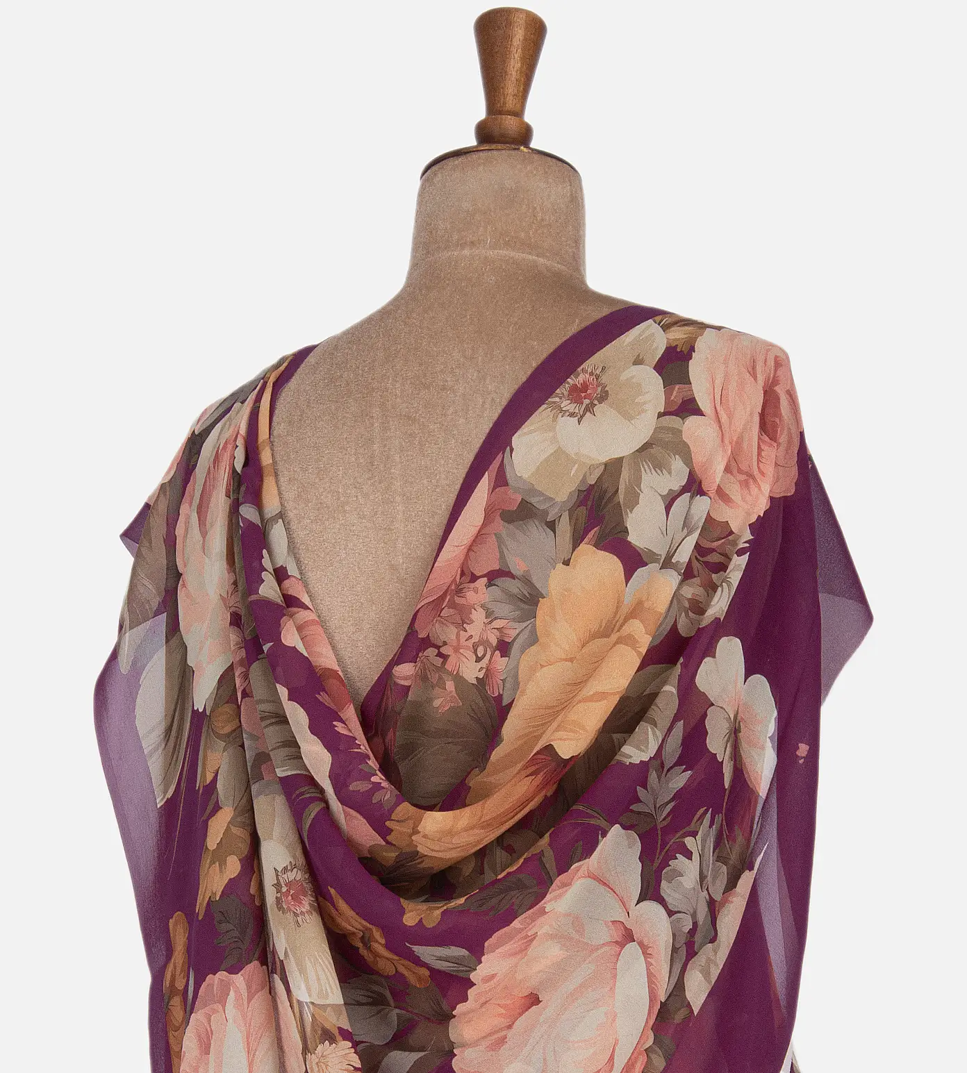 Purple Georgette Saree3