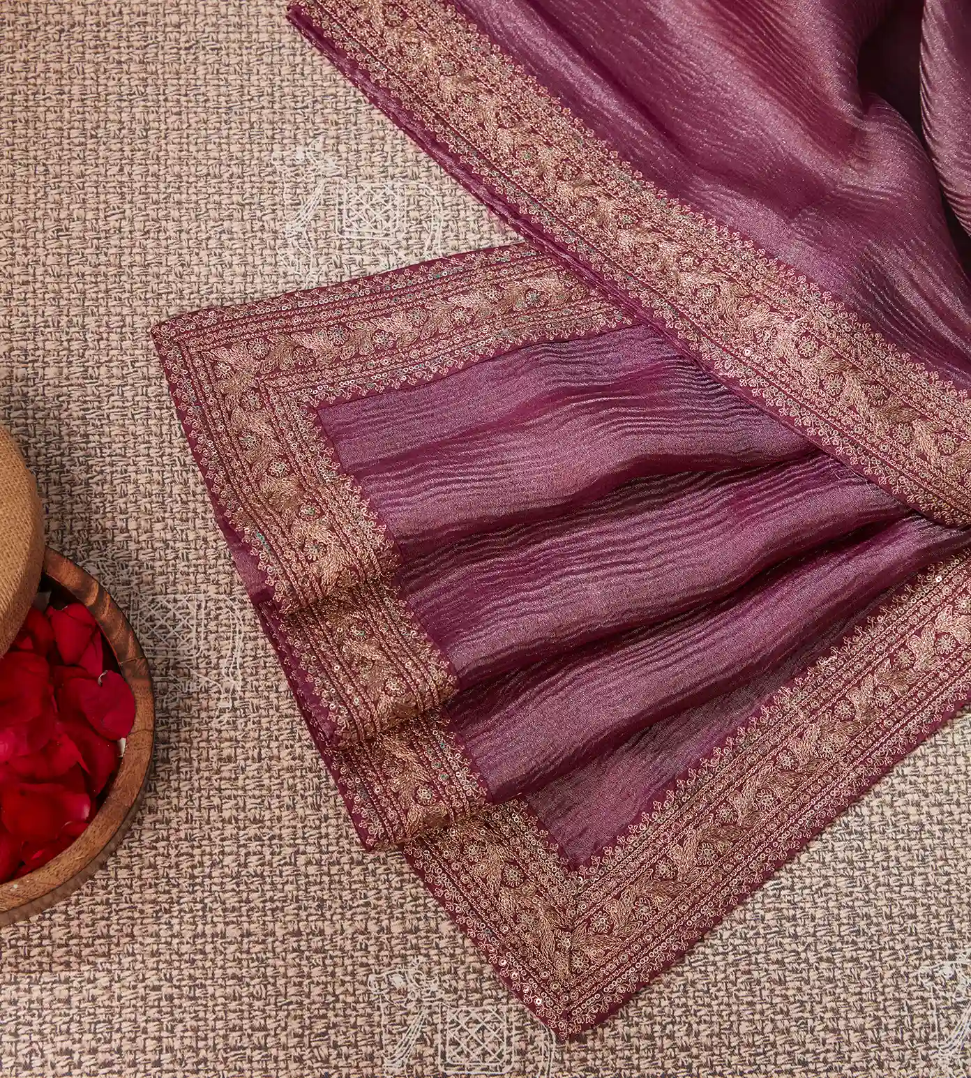 Purple Organza Saree2