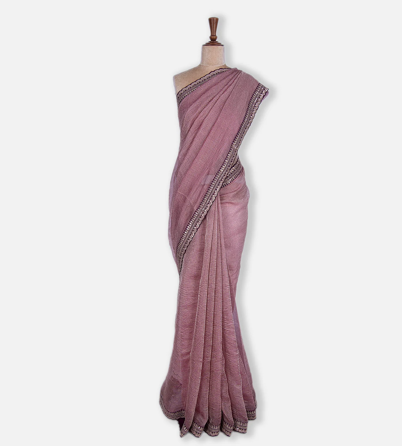 Pink Organza Saree2