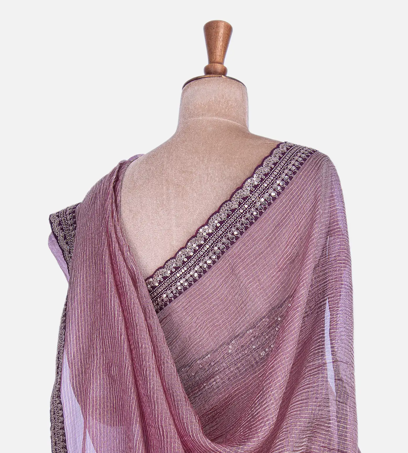 Pink Organza Saree3