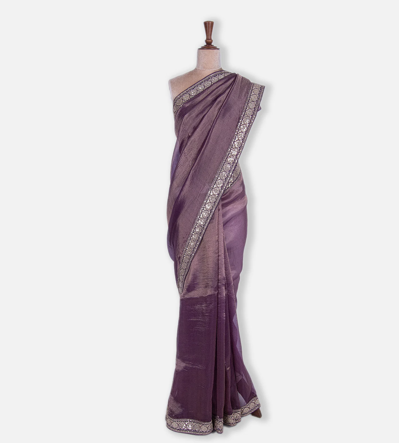 Purple Organza Saree2