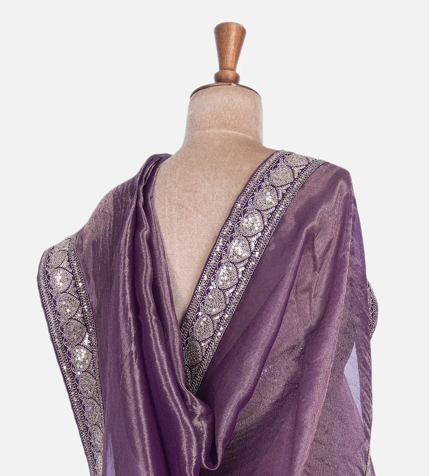 Purple Organza Saree3
