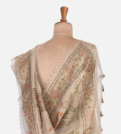 Off-White Organza Saree3