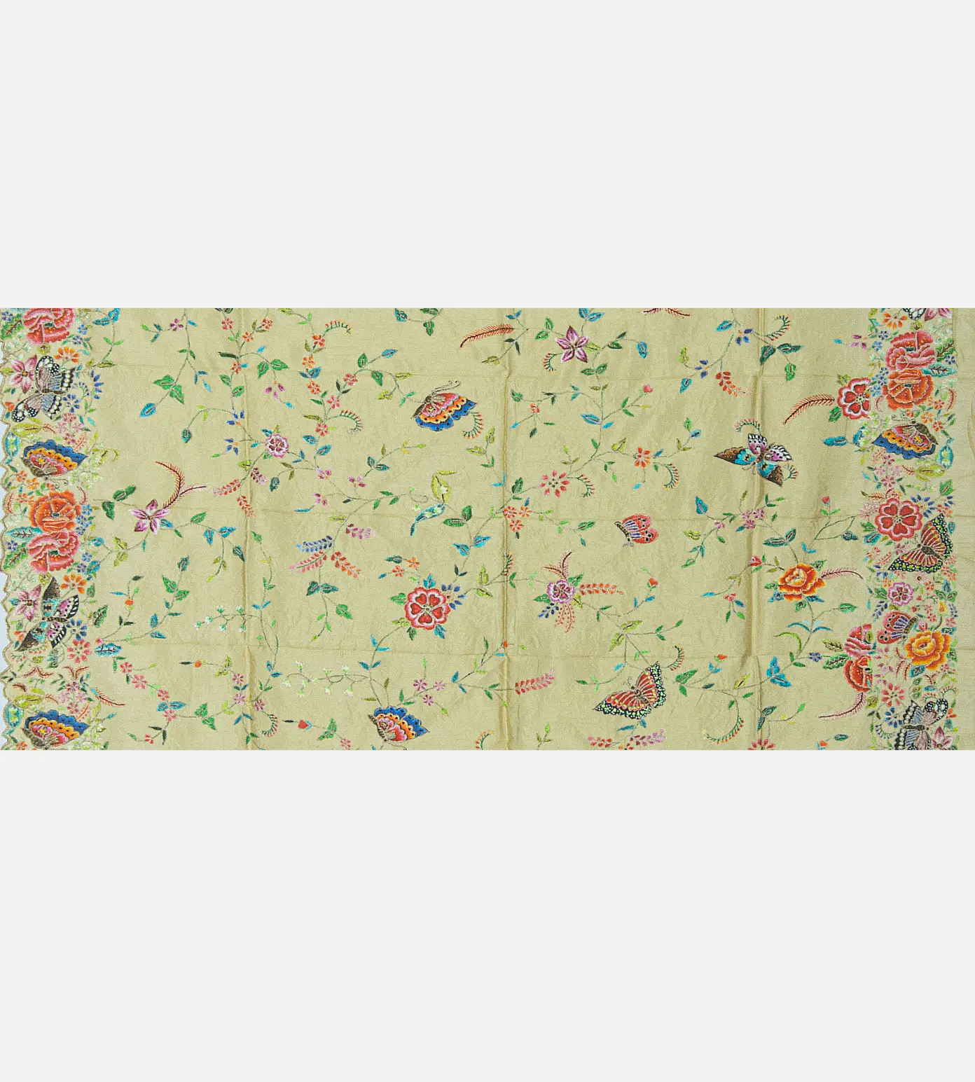 Pastel Yellow Organza Saree4