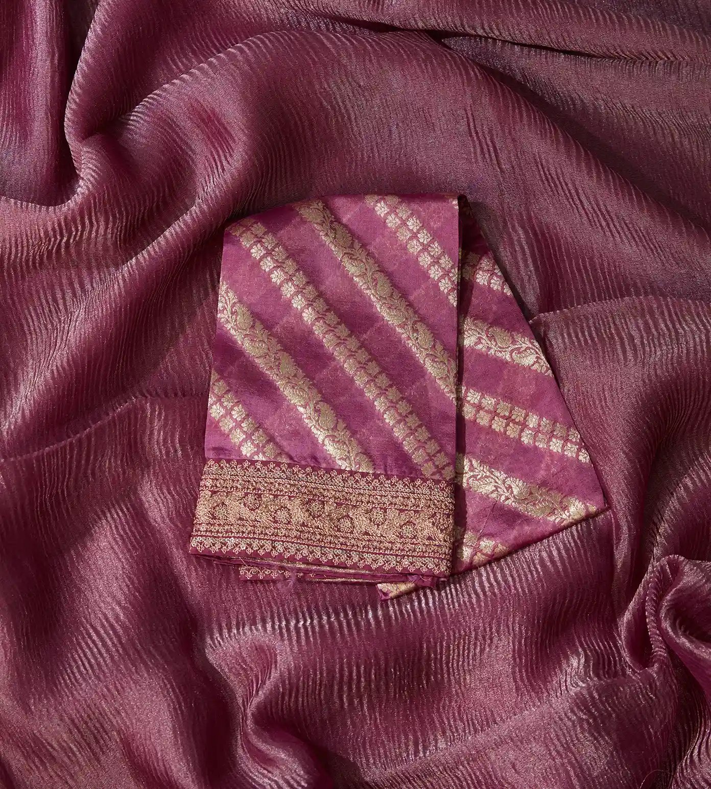 Purple Organza Saree4