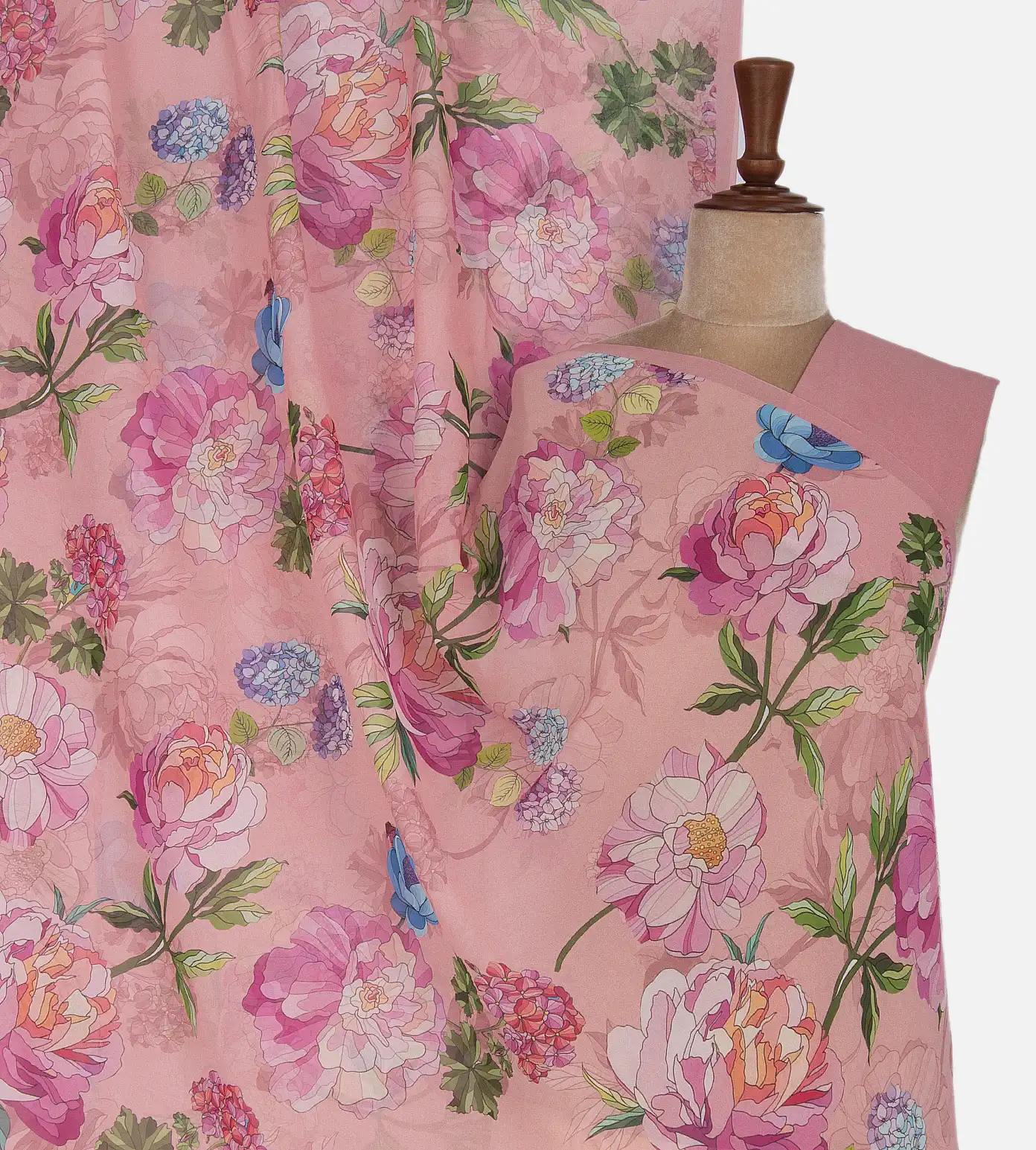 Light Pink Georgette Saree1