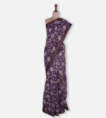 Purple Cotton Saree2