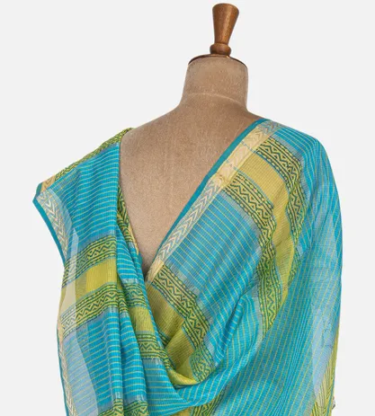 Lime Yellow Maheshwari Cotton Saree3