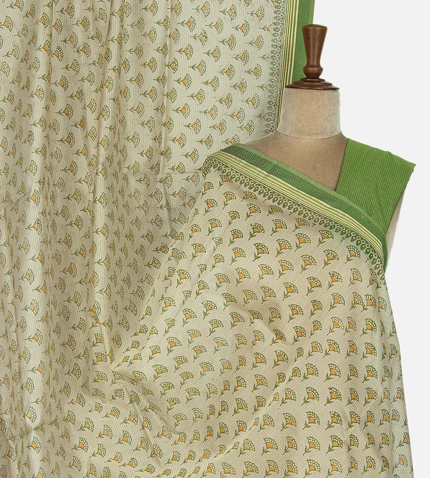 Off-White Maheshwari Cotton Saree1