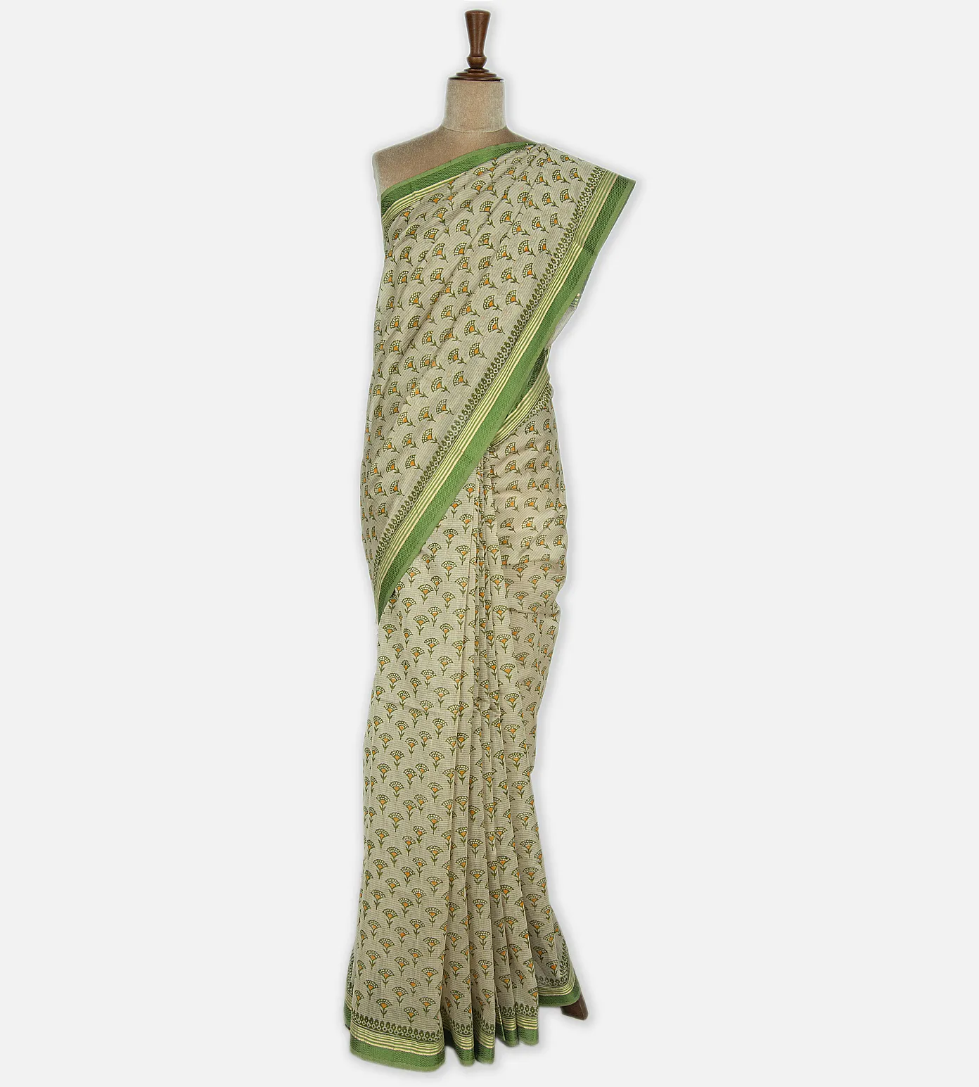 Off-White Maheshwari Cotton Saree2
