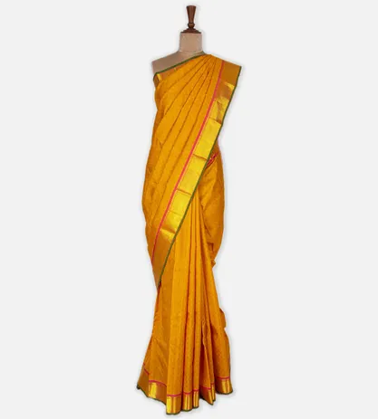 Tangerine Yellow Kanchipuram Silk Saree2