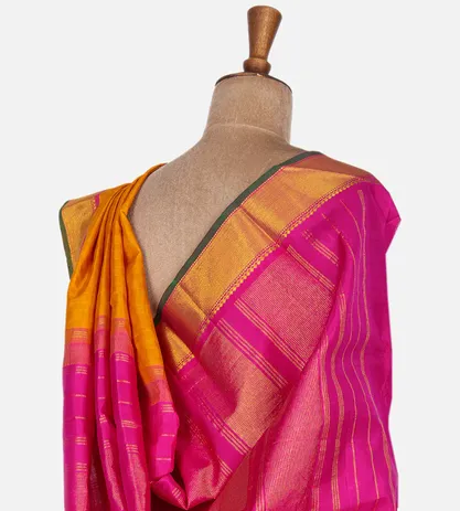 Tangerine Yellow Kanchipuram Silk Saree3